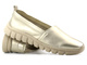 Skórzane półbuty, buty damskie wsuwane - HELIOS Komfort 405, złote