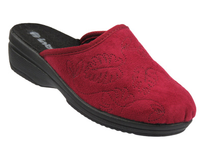 Miękkie kapcie damskie domowe Inblu LV-18, bordowy