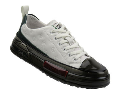 Nowoczesne sneakersy męskie - JOHN DOUBARE 8311, białe