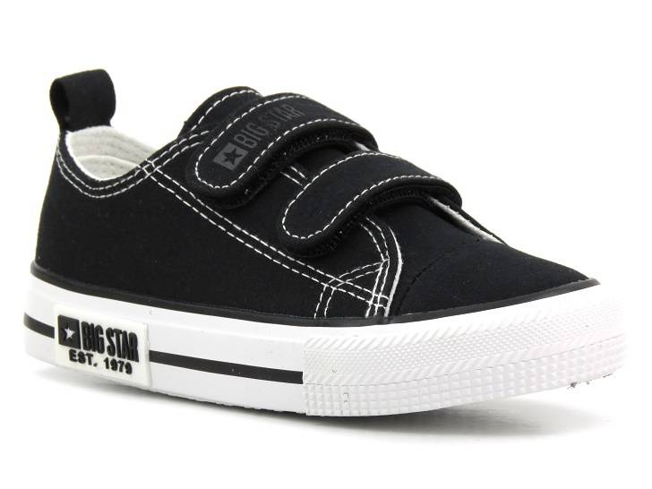 Trampki dziecięce, buty sportowe na rzep - Big Star LL374011, czarne