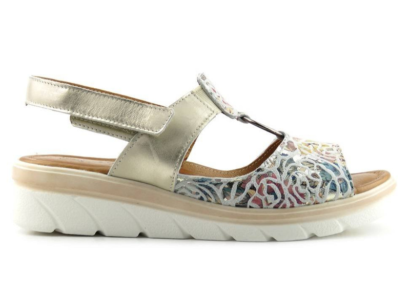 Wygodne sandały damskie o tęgości H - Axel 2444, złote