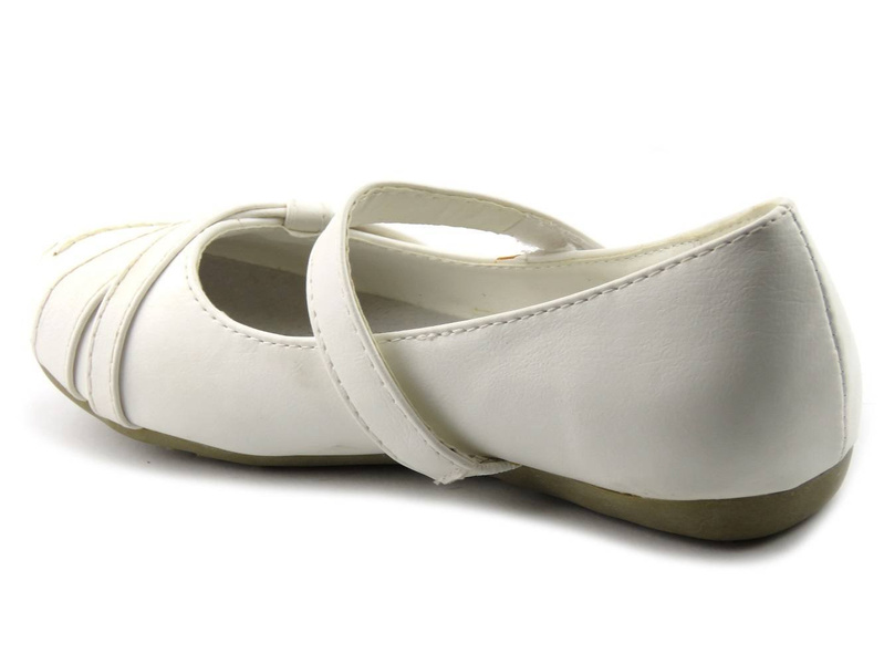Baleriny dla dziewczynki - American Club GDS0425-2C, białe