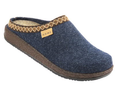Ciepłe kapcie damskie Befado 155D181, jeansowe
