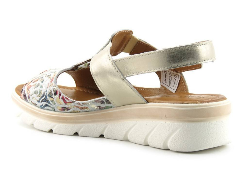 Wygodne sandały damskie o tęgości H - Axel 2444, złote