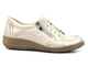 Skórzane półbuty damskie sportowe - HELIOS Komfort 411, złote