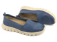 Wygodne, skórzane półbuty, mokasyny damskie polskie - HELIOS Komfort 405, granatowe