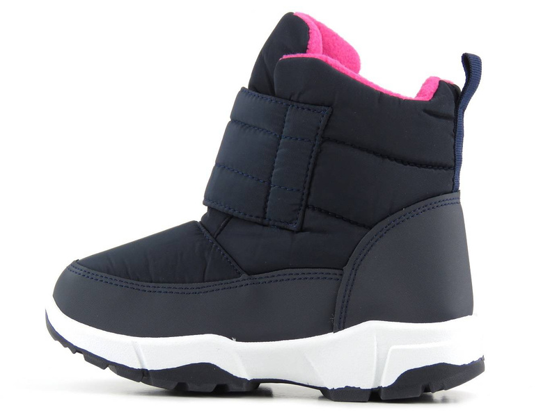 Śniegowce, buty zimowe dziecięce - WOJTYŁKO AXIM 21042, granatowe