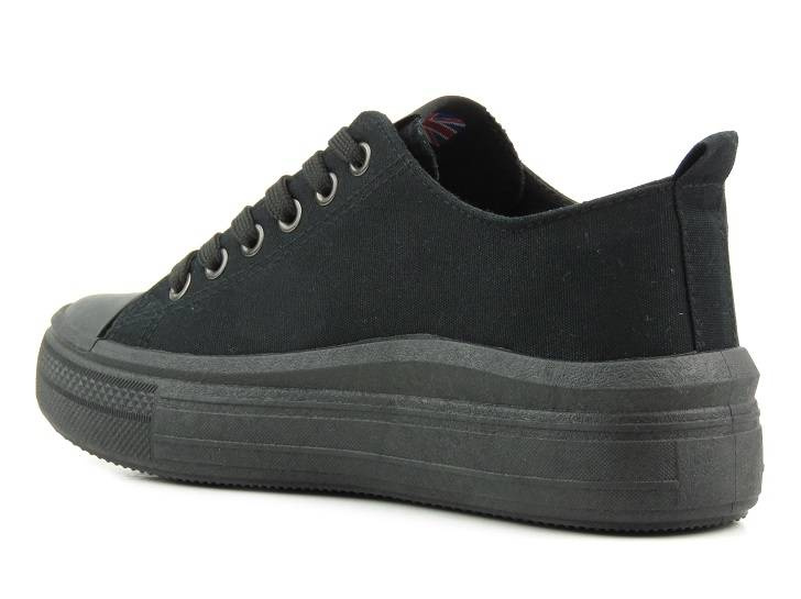 Trampki damskie na platformie - LEE COOPER LCW-23-44-1624L, czarne