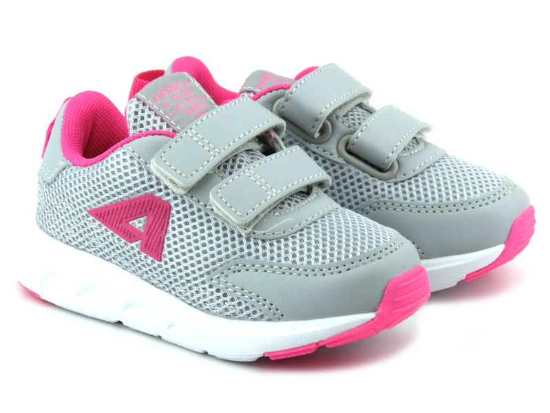 Sportowe buty, adidaski dziecięce  - AMERICAN CLUB ES 127/23, szare
