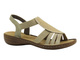 Sandały damskie Rieker 608C0-62, beżowe skórzane lekkie stylowe przewiewne