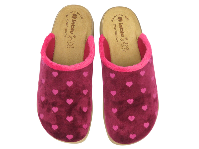 Wygodne kapcie damskie INBLU CT-40, bordowy