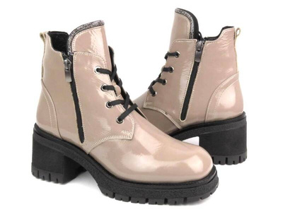 Botki, trapery damskie - VENEZIA 0032329T3696 C-3, beżowe