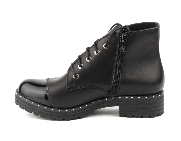 Botki, trapery damskie na grubej podeszwie HELIOS KOMFORT 588