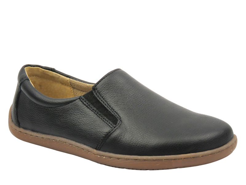 Barefooty, półbuty damskie czarne Helios Komfort 452