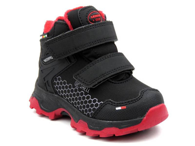 Śniegowce dziecięce AMERICAN CLUB HL 32/21, Soft Shell, czarno-czerwone