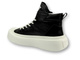 Skórzane sneakersy męskie za kostkę - JOHN DOUBARE 6119, czarne