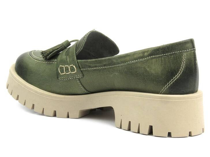 Półbuty, loafersy damskie MACIEJKA 5497S-09, zielone