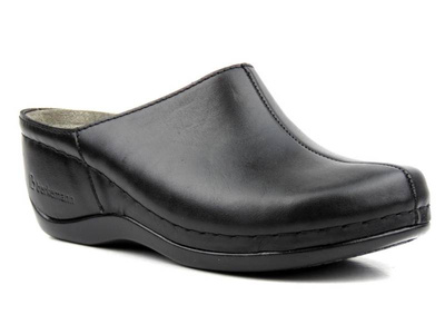 Klapki damskie ze skóry naturalnej - BERKEMANN 01753-903, czarne