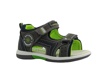 Sportowe sandały dziecięce szaro-zielone AMERICAN CLUB DR 13/20