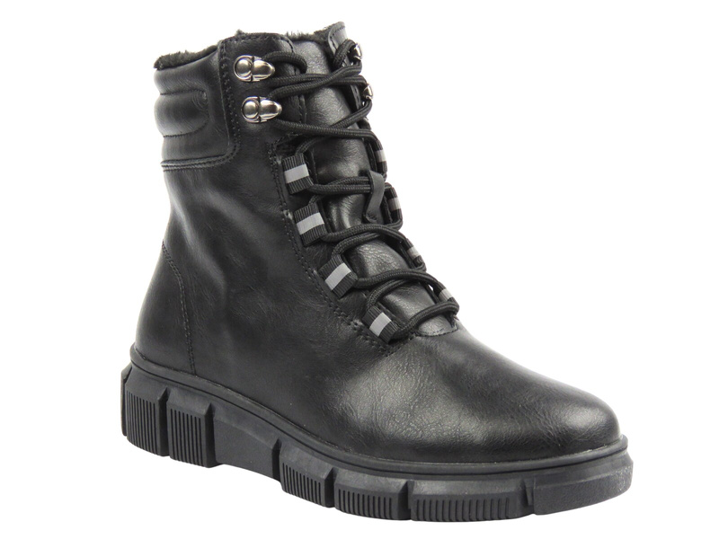 Wygodne botki damskie ze skóry Nika Komfort H-238, czarne