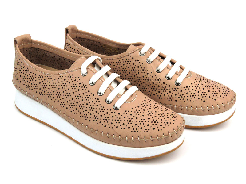 Sneakersy damskie ażurowe - VENEZIA 137105L015, różowe