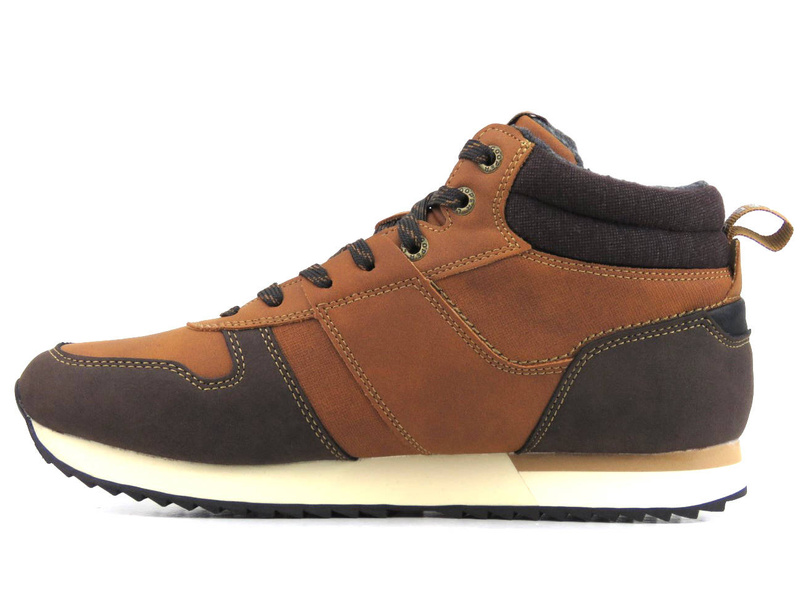 Buty męskie sportowe na zimę - LEE COOPER LCJ-22-31-1461M, brązowe