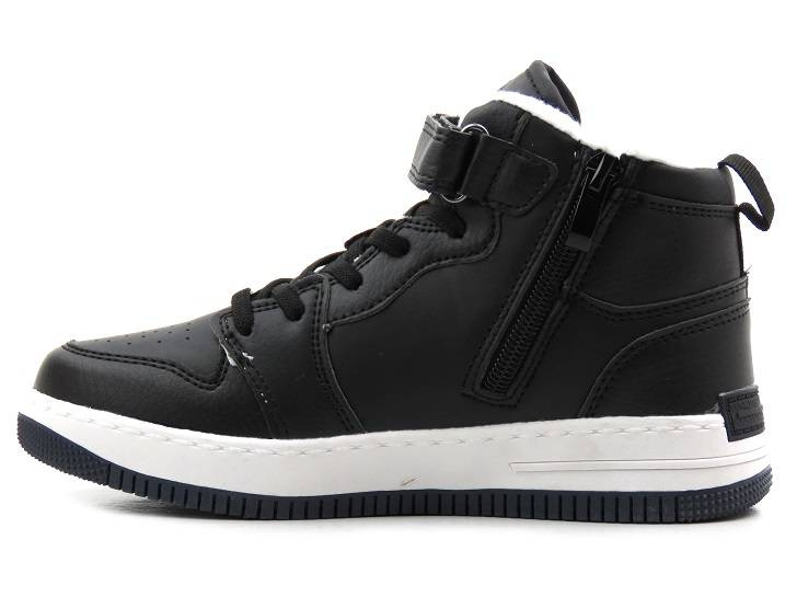 Buty zimowe dziecięce z grubym polarem - AMERICAN CLUB ES104/22, czarne