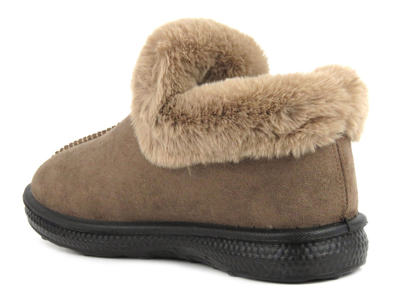Śniegowce damskie ocieplone futerkiem - NEWS 23PA02-6564, brązowe