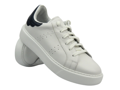 Skórzane półbuty męskie Eksbut 2G-7264-378, białe