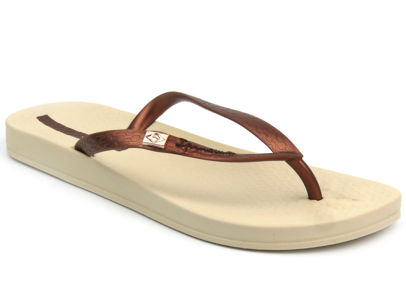 Gumowe japonki damskie IPANEMA 82932, beżowo-brązowe
