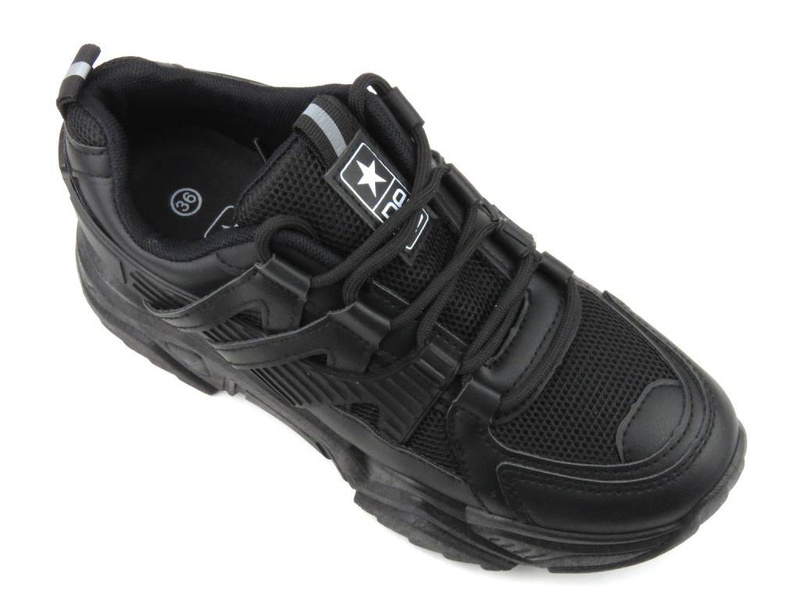 Sneakersy, buty sportowe damskie NEWS 22SP35-4620, czarne