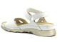 Skórzane sandały damskie  - HELIOS Komfort 248, białe