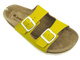 Wygodne klapki damskie ze skóry ekologicznej - INBLU 15,źółte