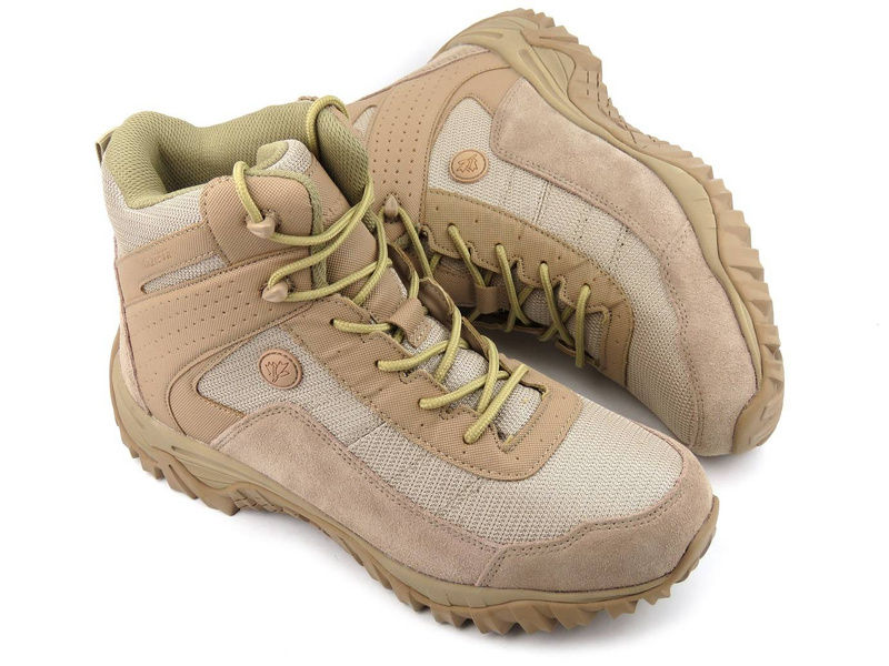 Trekkingi męskie z membraną WATERPROOF - VEMONT 9AT2065L, beżowe
