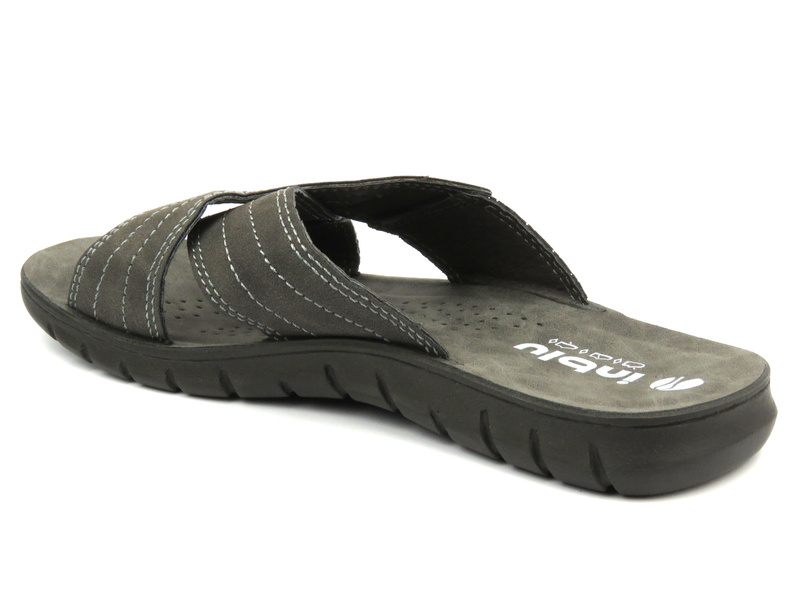 Wygodne klapki męskie- INBLU LINCE, szare