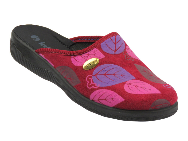 Wygodne kapcie damskie INBLU Inblu CU-5F bordowe