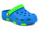Klapki dziecięce clogsy- Realpaks PF-401, niebiesko-zielone