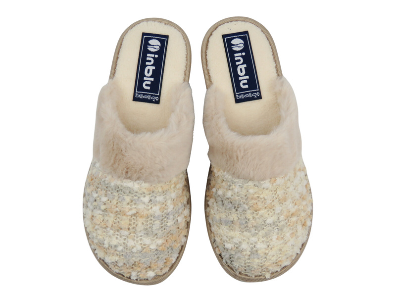 Kapcie Damskie Domowe Inblu LB-109 Beżowe - Wsuwane