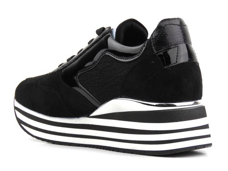 Sneakersy damskie na platformie - INBLU IN000224, czarne