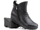 Botki damskie na dwa suwaki - COMFORTABEL 962319, czarne