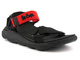 Sportowe sandały damskie na rzepy - Lee Cooper LCW-22-34-0954, czerwono-czarne