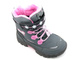 Śniegowce dziecięce AMERICAN CLUB Soft Shell HL 38/23, szaro-różowe z serduszkiem