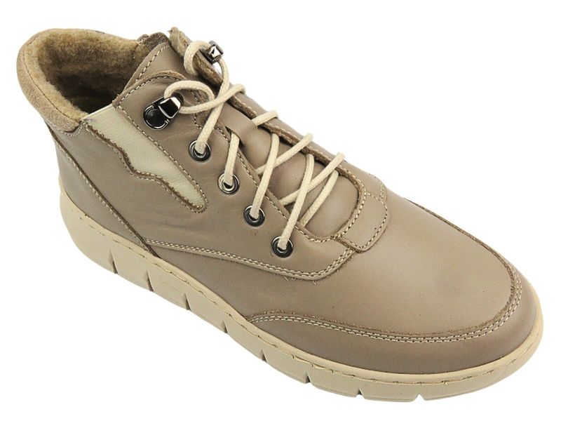 Wygodne botki damskie Helios Komfort 561, beżowe