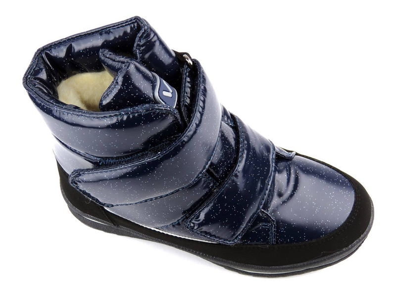 Śniegowce dziecięce z błyszczącym brokatem - WEESTEP R292958801BL, niebieskie