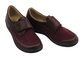 Wygodne półbuty damskie na rzep bordowe Helios Komfort 395