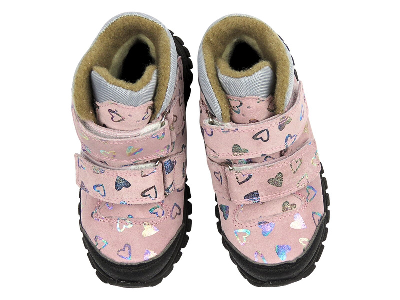 Botki dziecięce skórzane Jamet 2218, róż