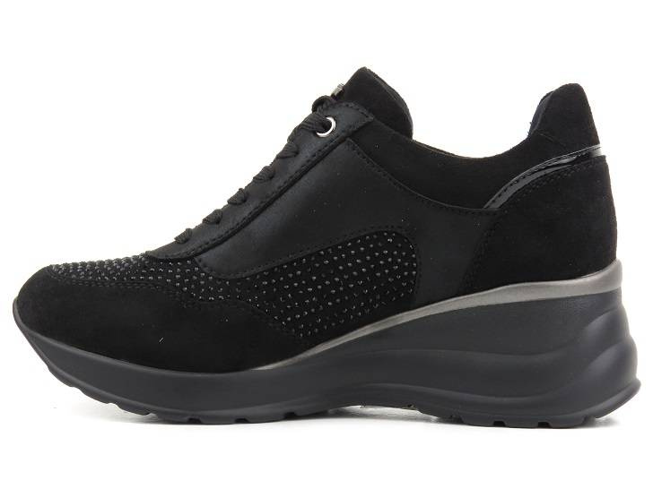 Sneakersy damskie na koturnie - INBLU IN001299, czarne