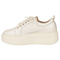 Sneakersy damskie na platformie - Syrena P-246A, beżowe