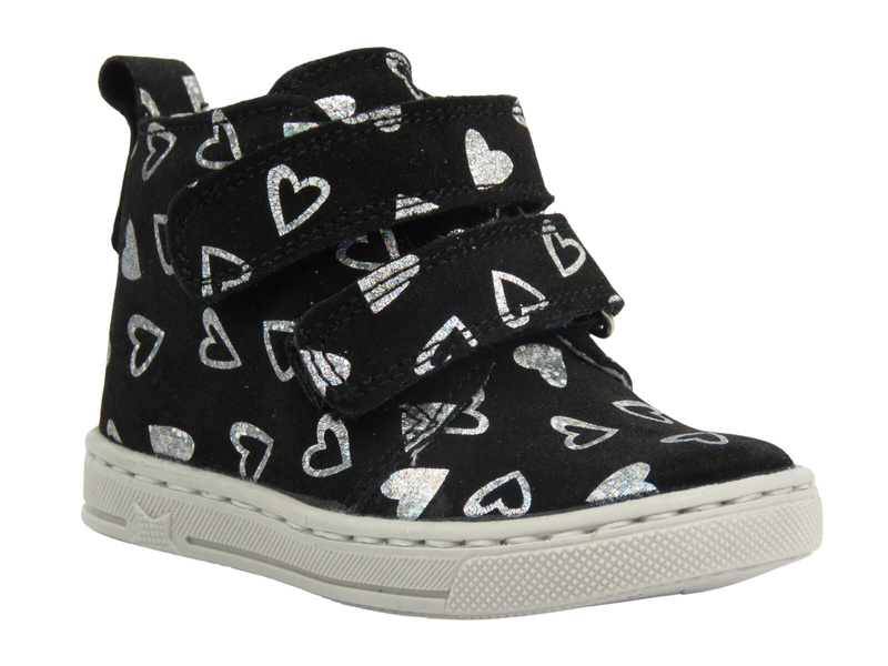 Trzewiki, półbuty dziecięce na rzepy - Jamet 1102, czarne