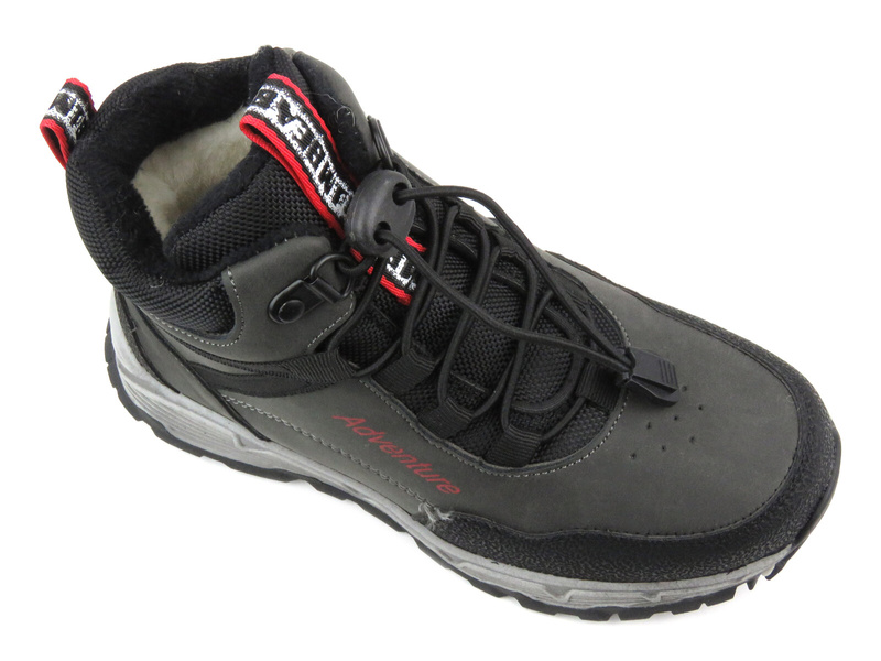 Trekkingi dziecięce, buty zimowe- News 23DZ23-6588, szare